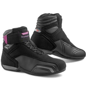 Stivali da moto da donna Stylmartin Vector WP neri e rosa