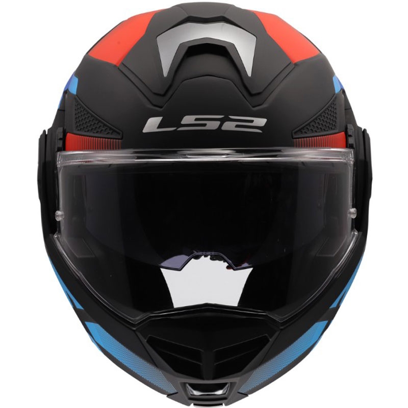 Casco moto modulare LS2 FF901 Advant X Nova nero opaco-rosso-blu