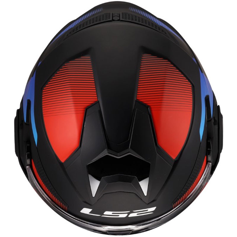 Casco moto modulare LS2 FF901 Advant X Nova nero opaco-rosso-blu