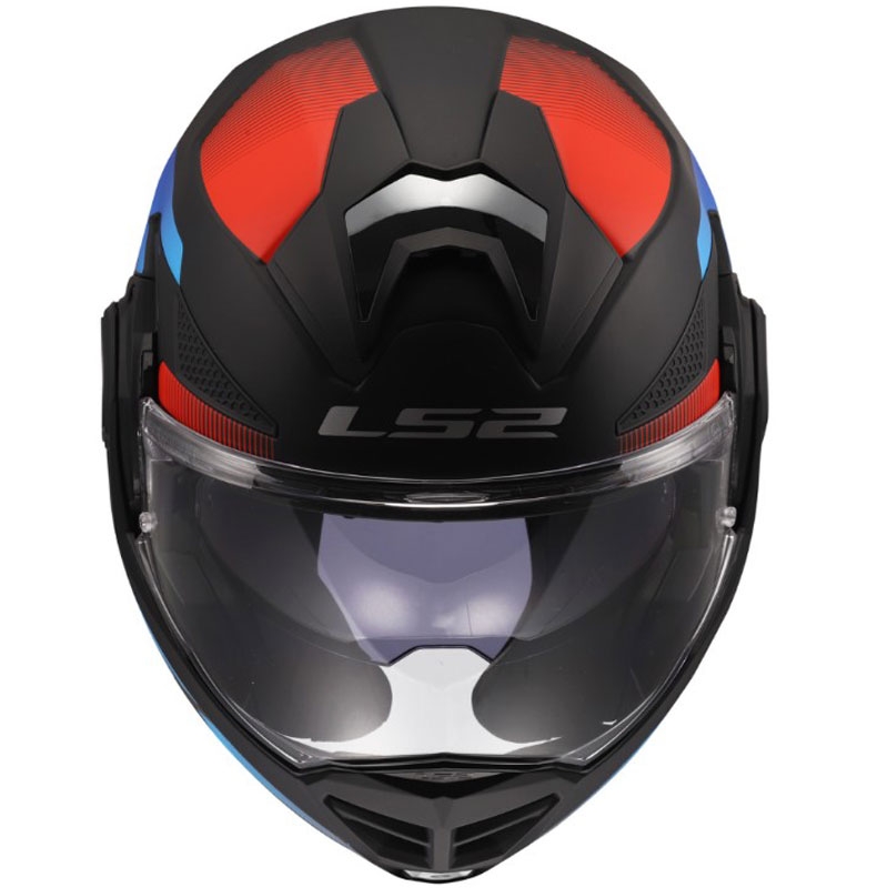 Casco moto modulare LS2 FF901 Advant X Nova nero opaco-rosso-blu