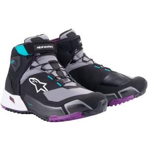 Stivali da moto Alpinestars Donna Stella CR-X Drystar Nero-Grigio-Viola-Turchese