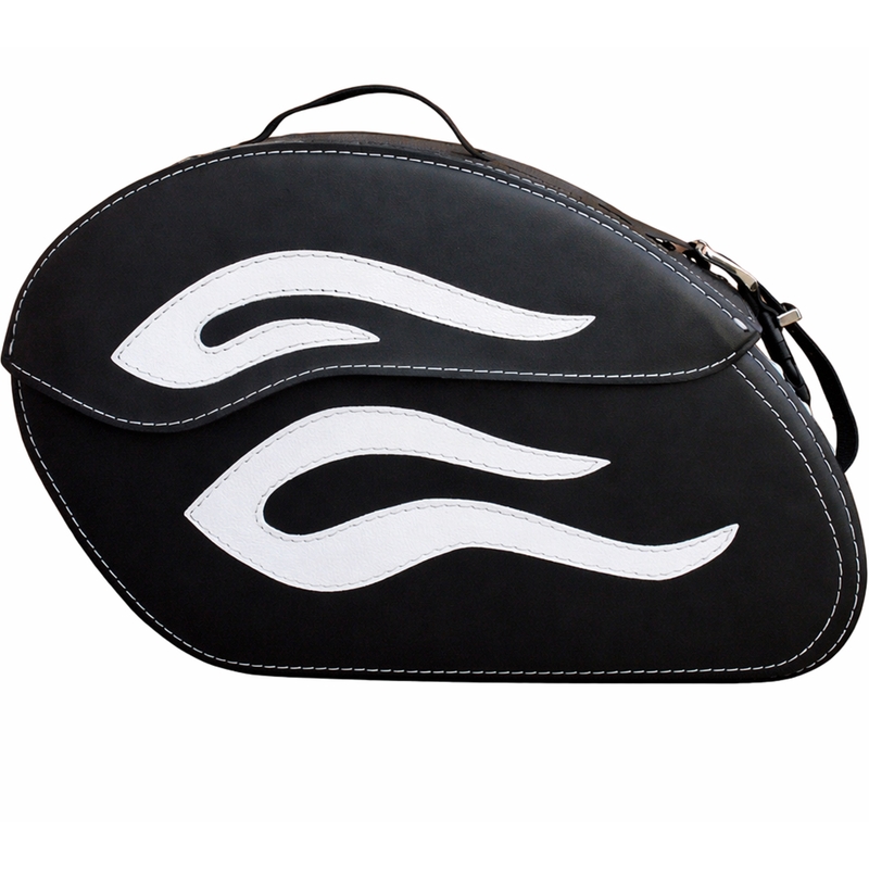 Borse in pelle per moto RSA S263A nero-bianco