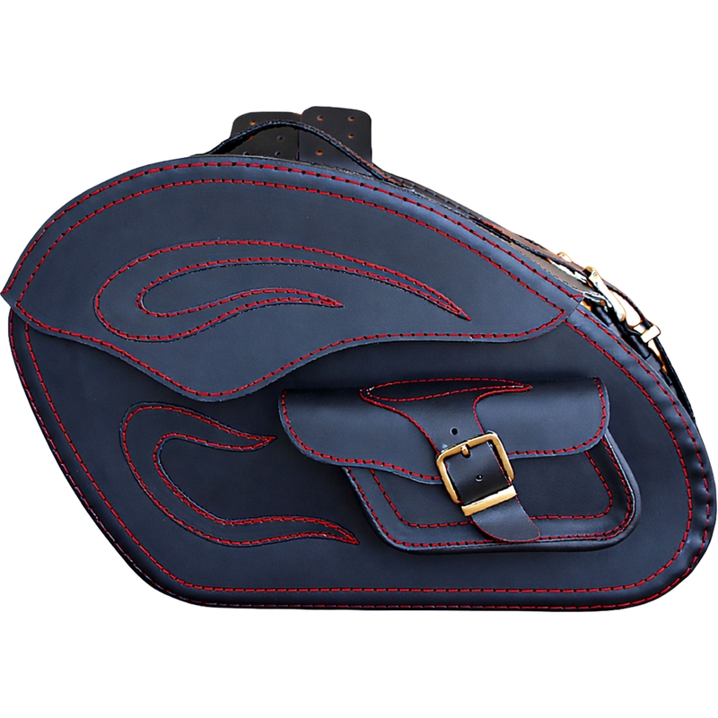 Borse in pelle per moto RSA S266A nero-rosso