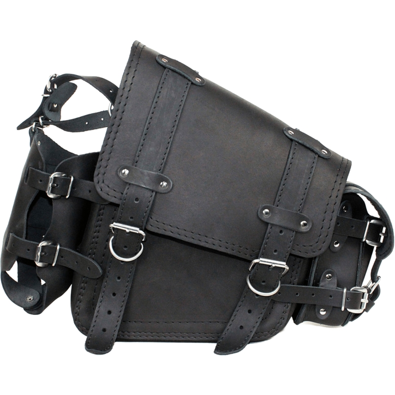 Borsa da moto in pelle RSA S49 HD Softail nera