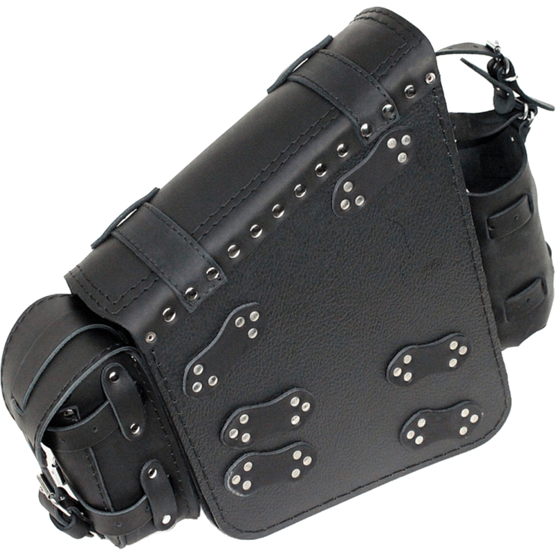 Borsa da moto in pelle RSA S49 HD Softail nera