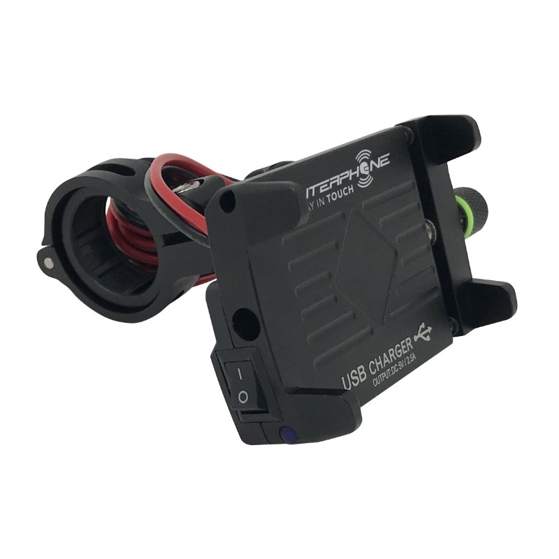 Univerzální držák Interphone CRAB Evo Alu s nabíječkou