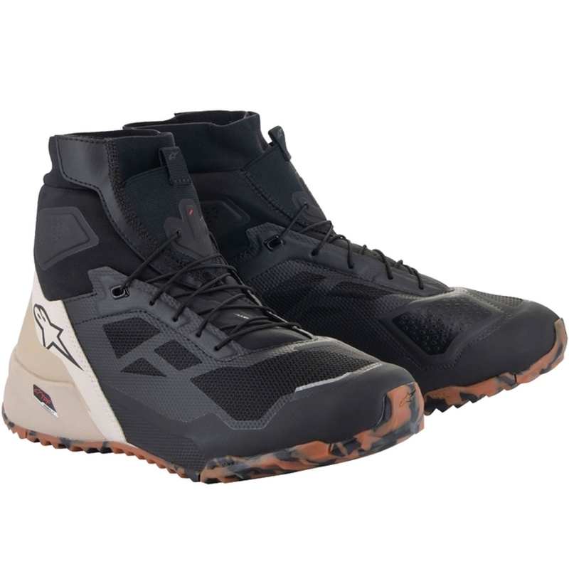 Stivali da moto Alpinestars CR-1 nero e marrone chiaro
