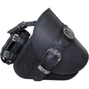 Borsa da moto in pelle RSA S594 HD Softtail nera
