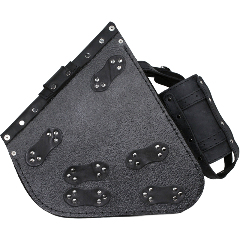 Borsa da moto in pelle RSA S594 HD Softtail nera