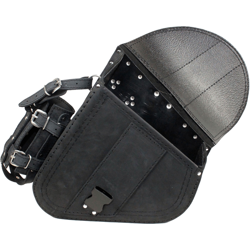 Borsa da moto in pelle RSA S594 HD Softtail nera