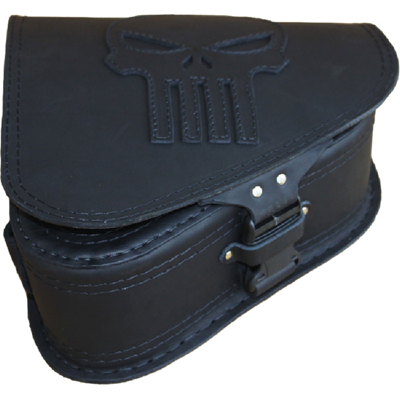 Borsa da moto in pelle RSA S63 Punisher nera