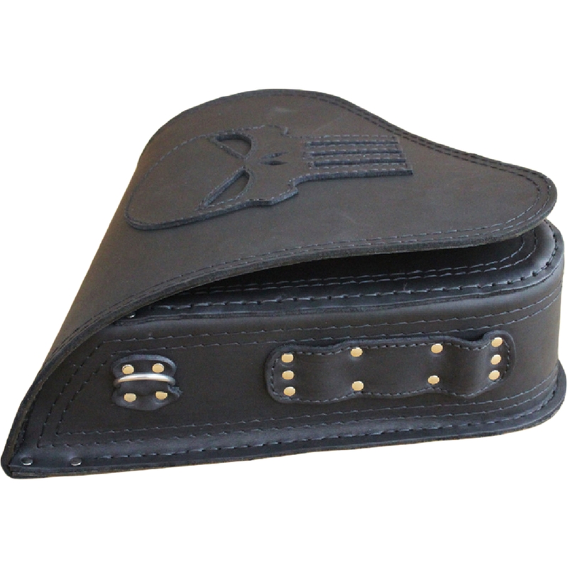 Borsa da moto in pelle RSA S63 Punisher nera