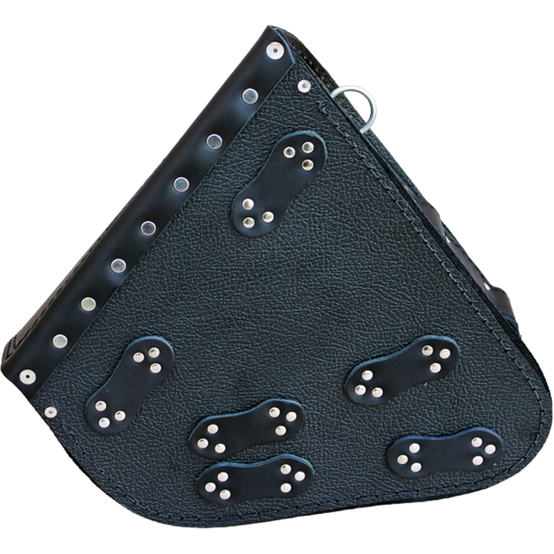 Borsa da moto in pelle RSA S63 Skull HD Softail nera
