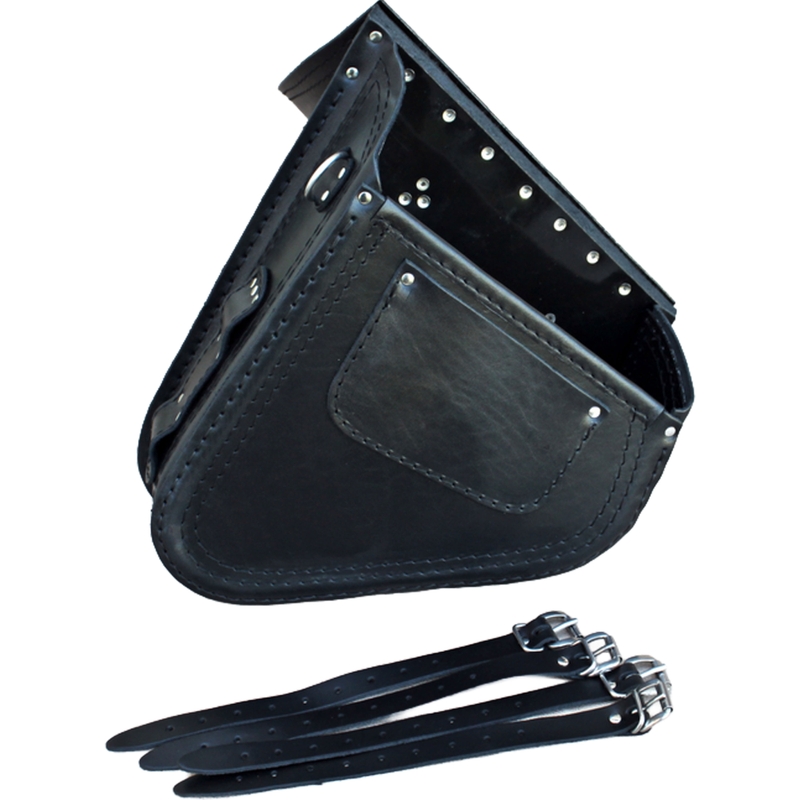 Borsa da moto in pelle RSA S637 HD Softail nera