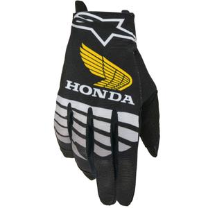 Guanti da motocross Alpinestars Radar Honda neri-grigi-gialli