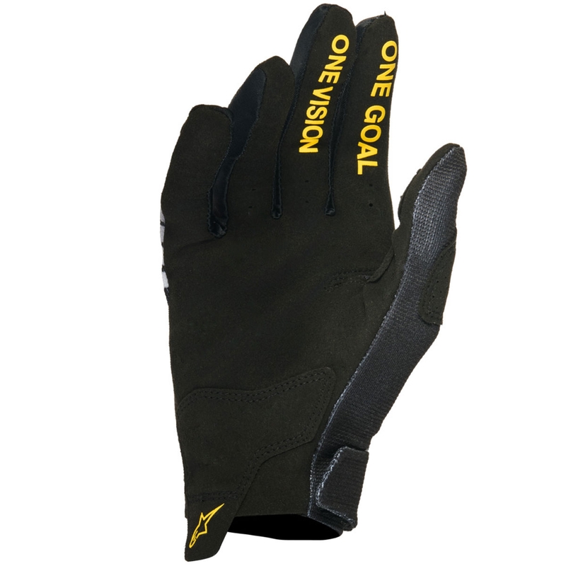 Guanti da motocross Alpinestars Radar Honda neri-grigi-gialli