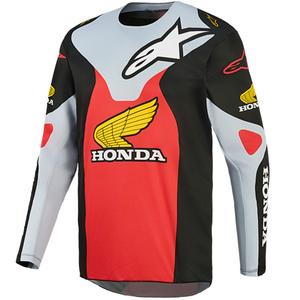 Maglia da motocross Alpinestars Racer Veil Honda nera-grigia-rossa-gialla