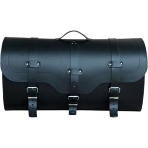 Valigia in pelle per moto con serratura RSA K165 nera