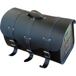 Valigia in pelle per moto con serratura RSA K155 nera