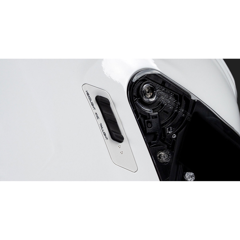 Casco integrale da moto SENA Phantom con cuffie in rete, nero lucido