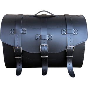 Valigia in pelle per moto con lucchetto RSA K451 nera