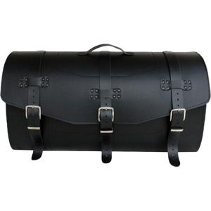 Valigia in pelle per moto con lucchetto RSA K461 nera