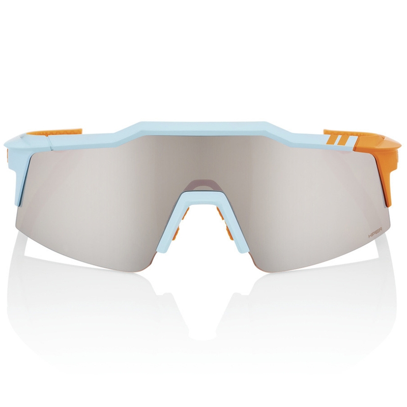 Occhiali da sole 100% SPEEDCRAFT SL Soft Tact bicolore con lenti argentate