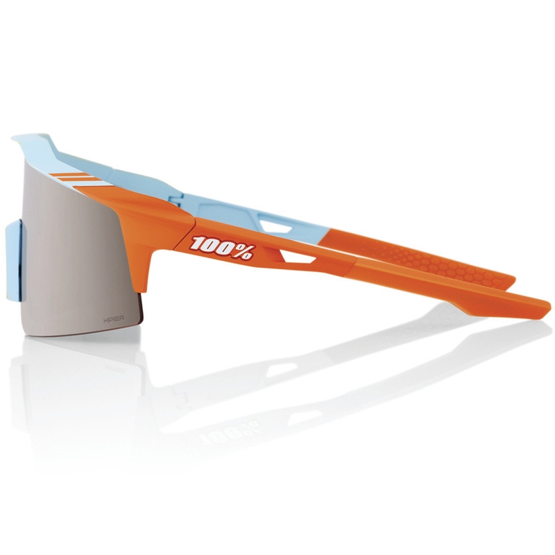 Occhiali da sole 100% SPEEDCRAFT SL Soft Tact bicolore con lenti argentate
