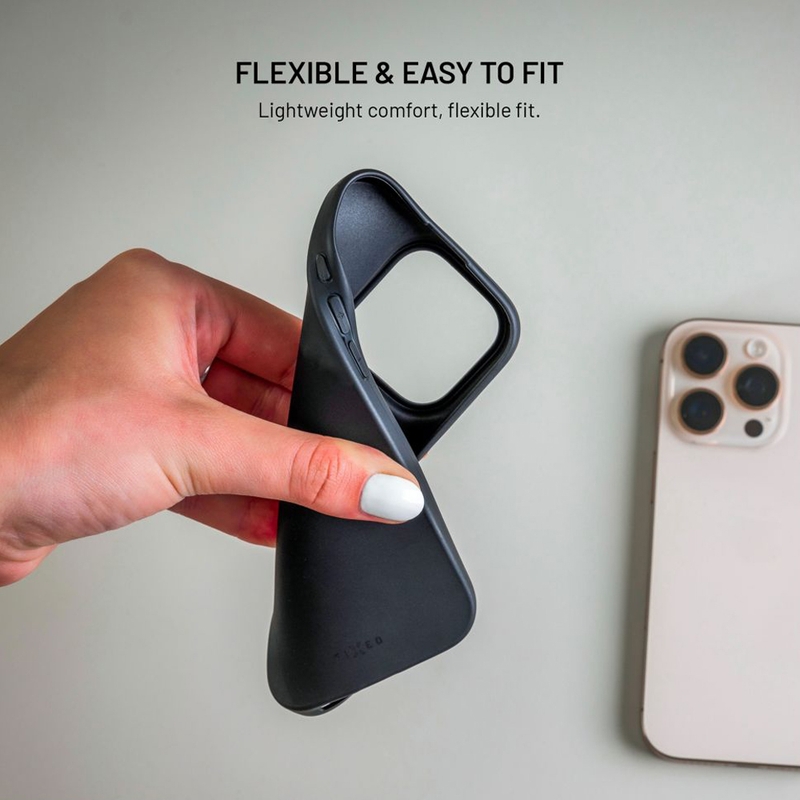 Cover posteriore in gomma FIXED Story per Xiaomi Redmi Note 15 Pro 5G nera