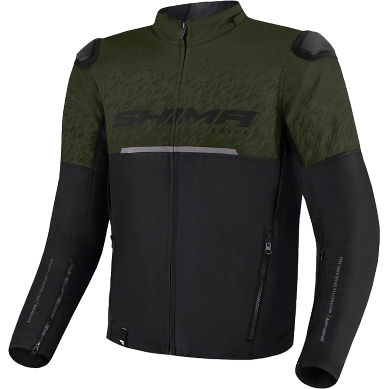 Giacca moto Shima Drift kaki-nero