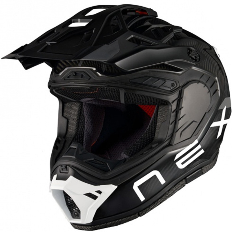 Casco da moto enduro Nexx X.Rally FIM Racing 2 Carbon nero-bianco