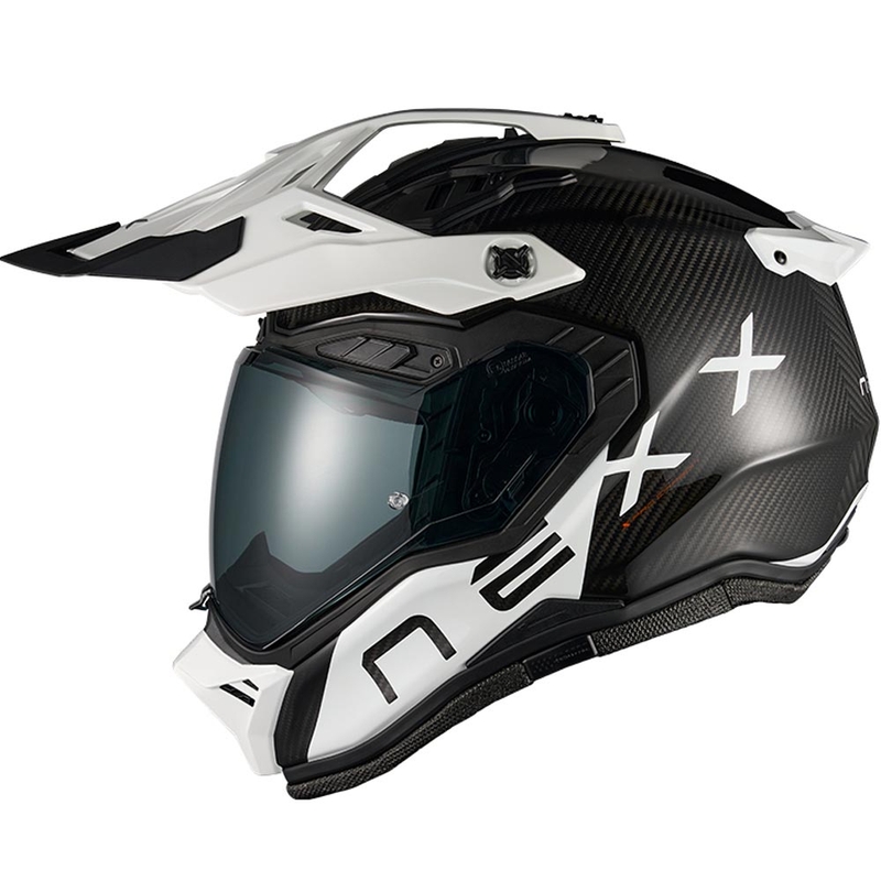 Casco da moto enduro Nexx X.Rally Gravix Carbon nero-bianco