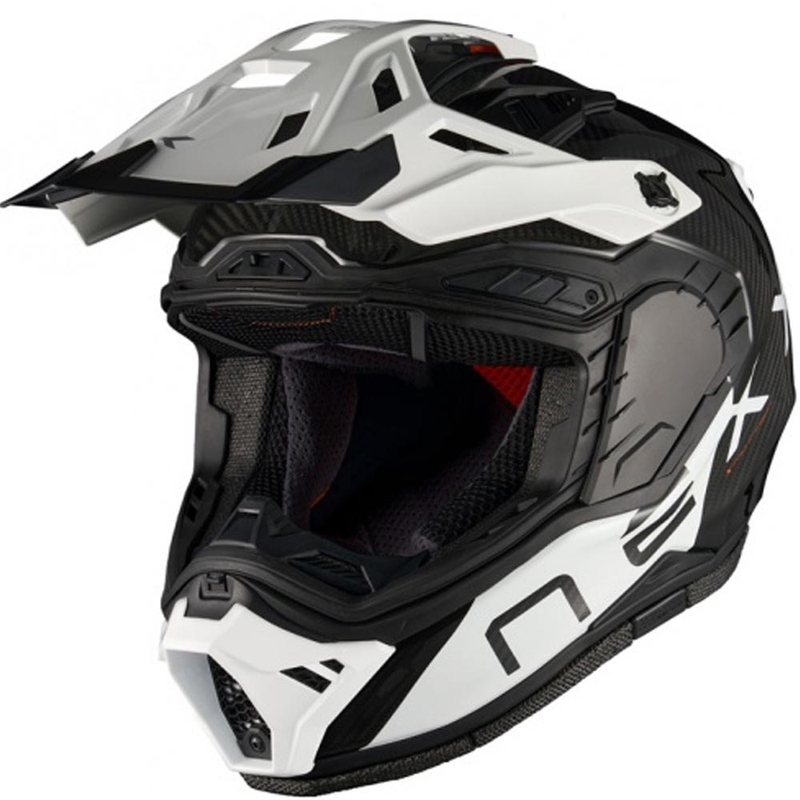 Casco da moto enduro Nexx X.Rally Gravix Carbon nero-bianco