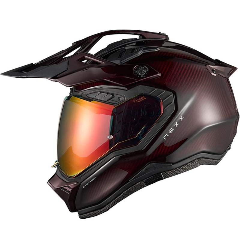 Casco da moto enduro Nexx X.Rally Namib Carbon rosso