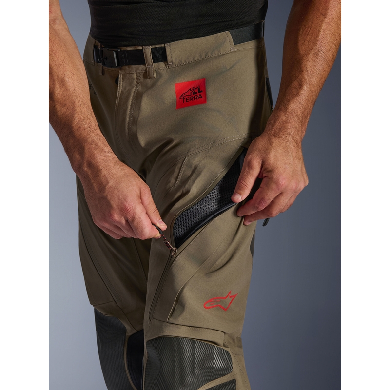 Pantaloni da moto Alpinestars Nazca 3L Gore-Tex PRO marrone chiaro-nero