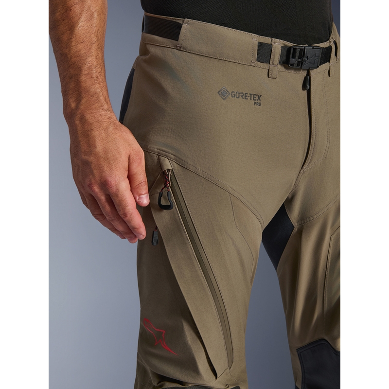 Pantaloni da moto Alpinestars Nazca 3L Gore-Tex PRO marrone chiaro-nero