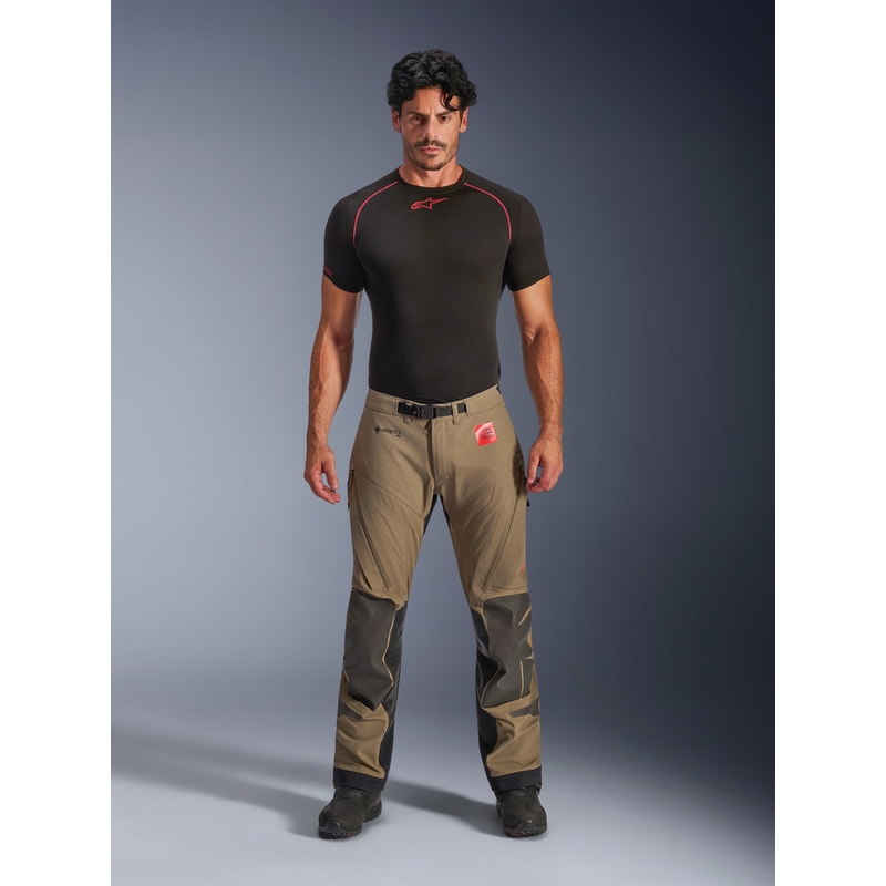 Pantaloni da moto Alpinestars Nazca 3L Gore-Tex PRO marrone chiaro-nero