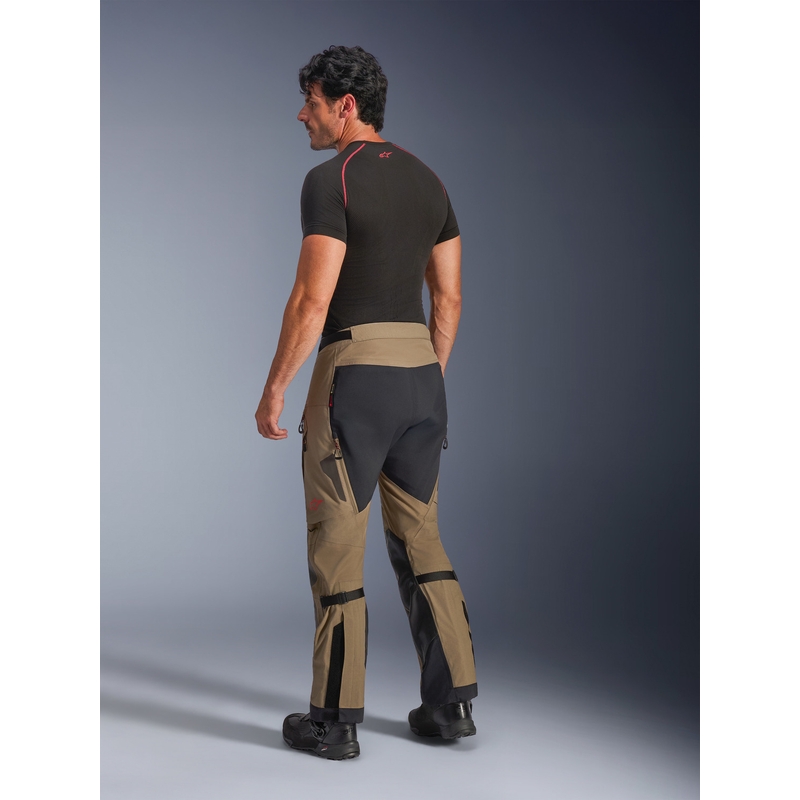 Pantaloni da moto Alpinestars Nazca 3L Gore-Tex PRO marrone chiaro-nero