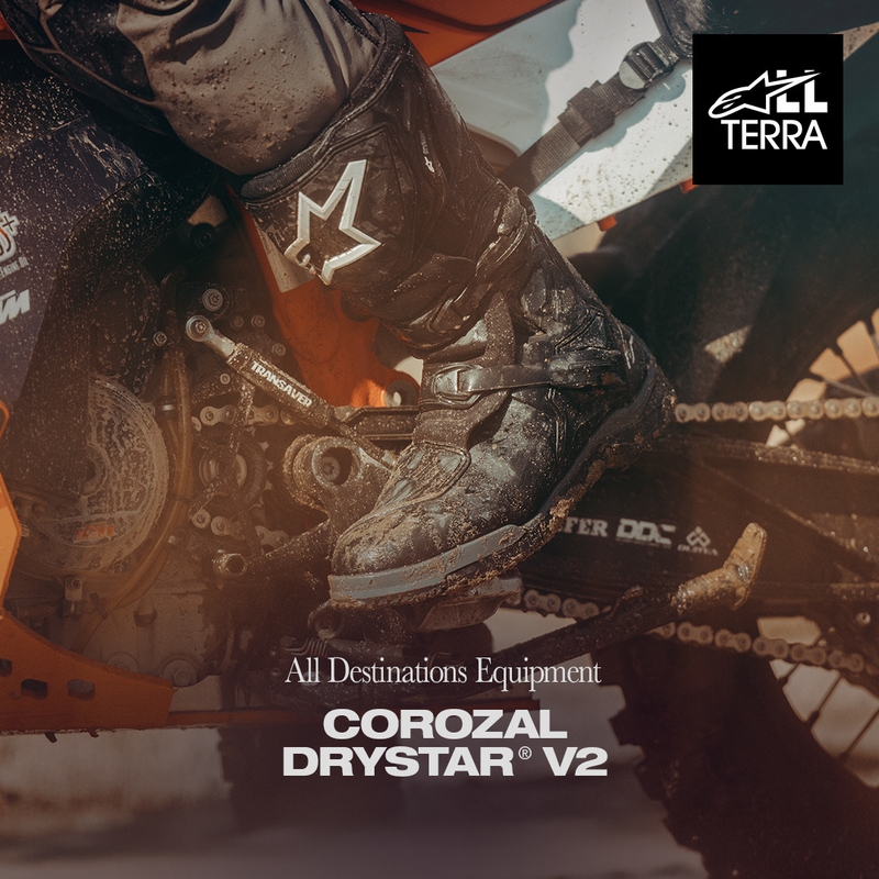 Stivali da moto Alpinestars Corozal V2 Adventure Drystar neri