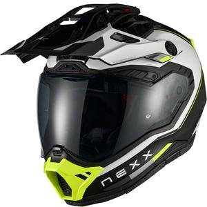 Casco da moto enduro Nexx X.Rally Raid bianco-giallo fluo