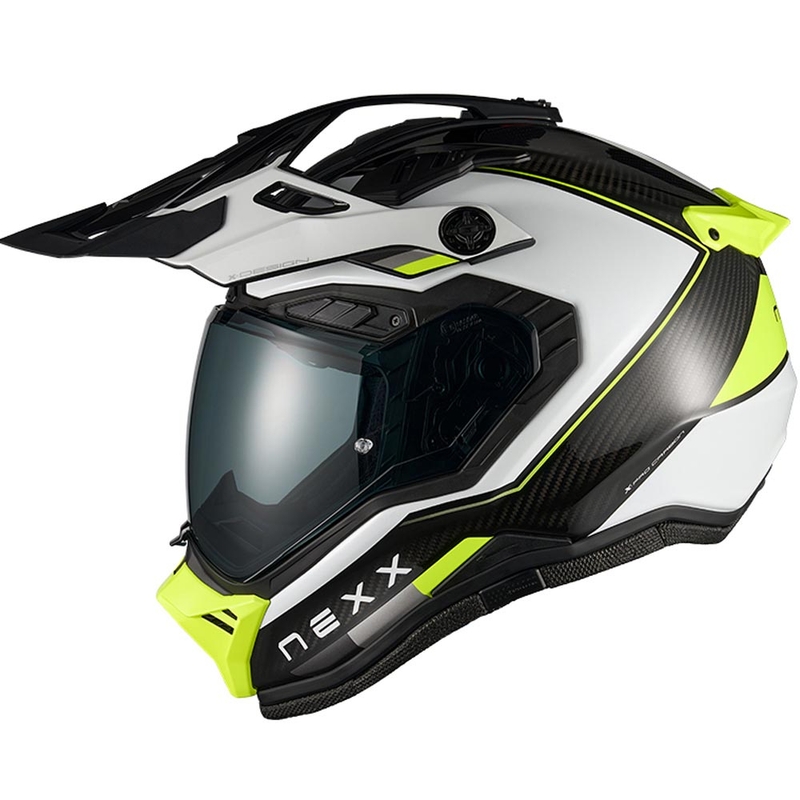 Casco da moto enduro Nexx X.Rally Raid bianco-giallo fluo