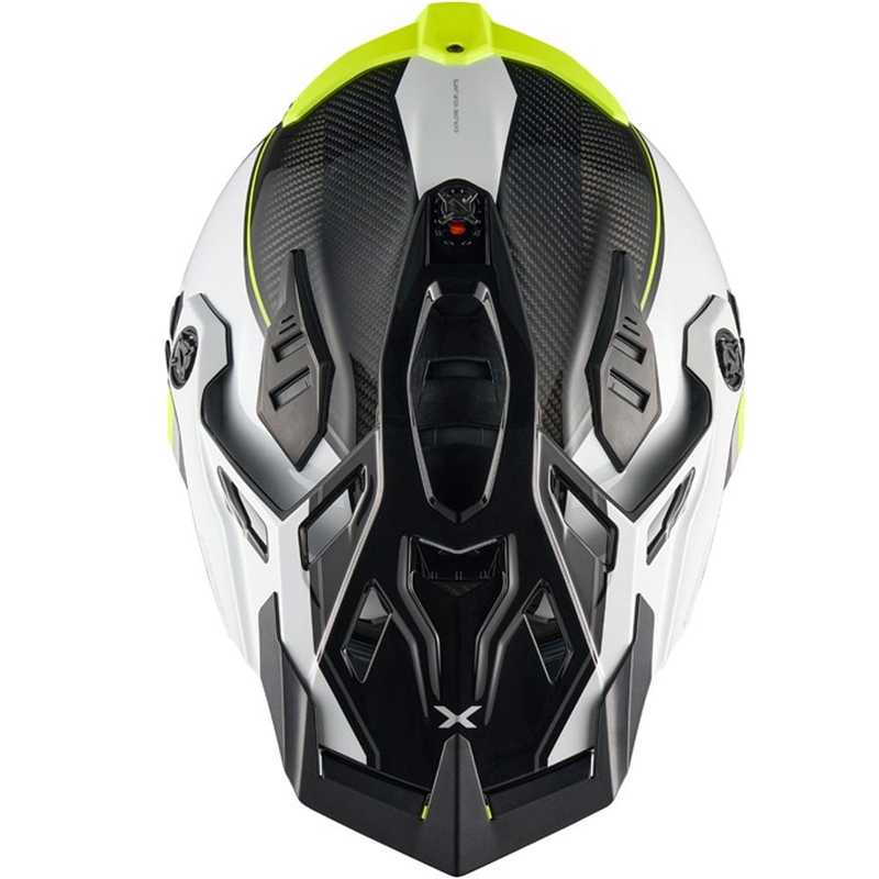 Casco da moto enduro Nexx X.Rally Raid bianco-giallo fluo