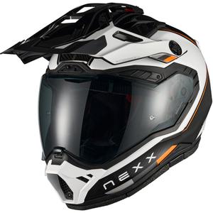 Casco da moto enduro Nexx X.Rally Raid bianco-arancione