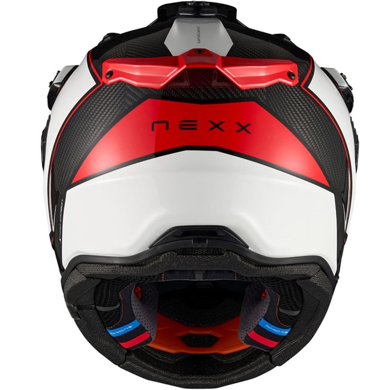 Casco da moto enduro Nexx X.Rally Raid bianco-rosso