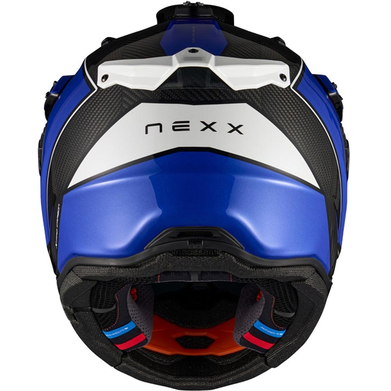 Casco da moto enduro Nexx X.Rally Raid blu-bianco