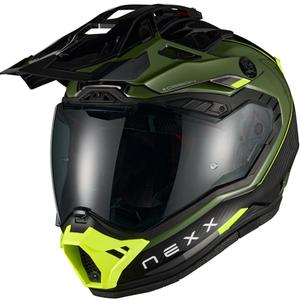 Casco da moto enduro Nexx X.Rally Raid verde-giallo fluo
