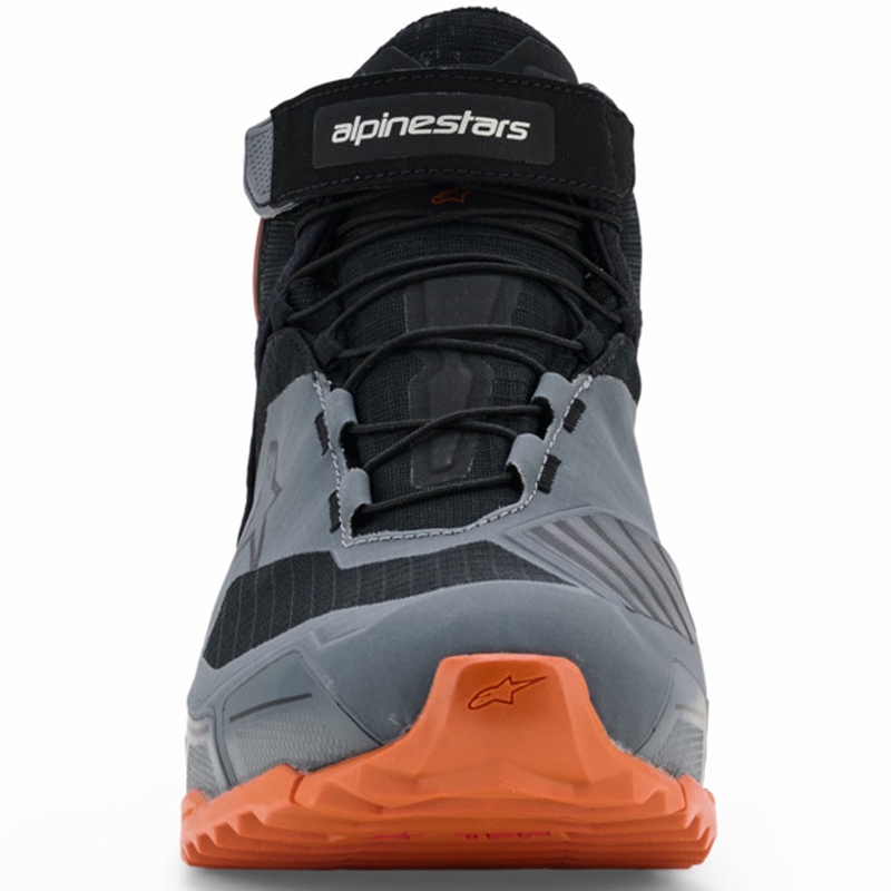 Stivali da moto Alpinestars CR-X Drystar nero-grigio scuro-arancione