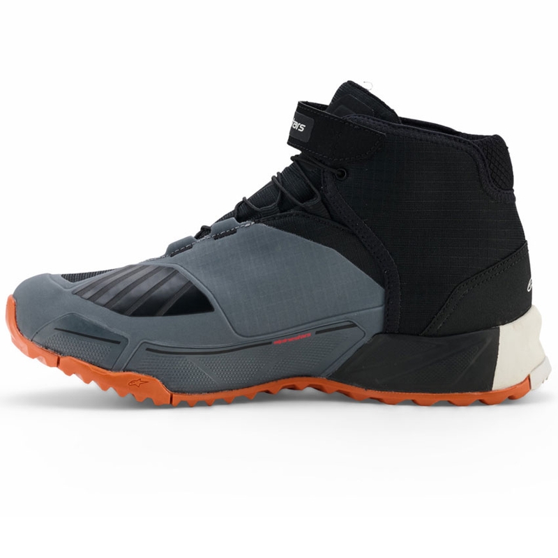Stivali da moto Alpinestars CR-X Drystar nero-grigio scuro-arancione