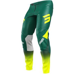 Pantaloni da motocross Shot Contact GP 26 Verde-Giallo neon