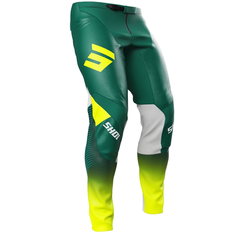 Pantaloni da motocross Shot Contact GP 26 Verde-Giallo neon